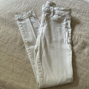Joes Jeans White Jeans Size 24 Skinny Frayed Cropped